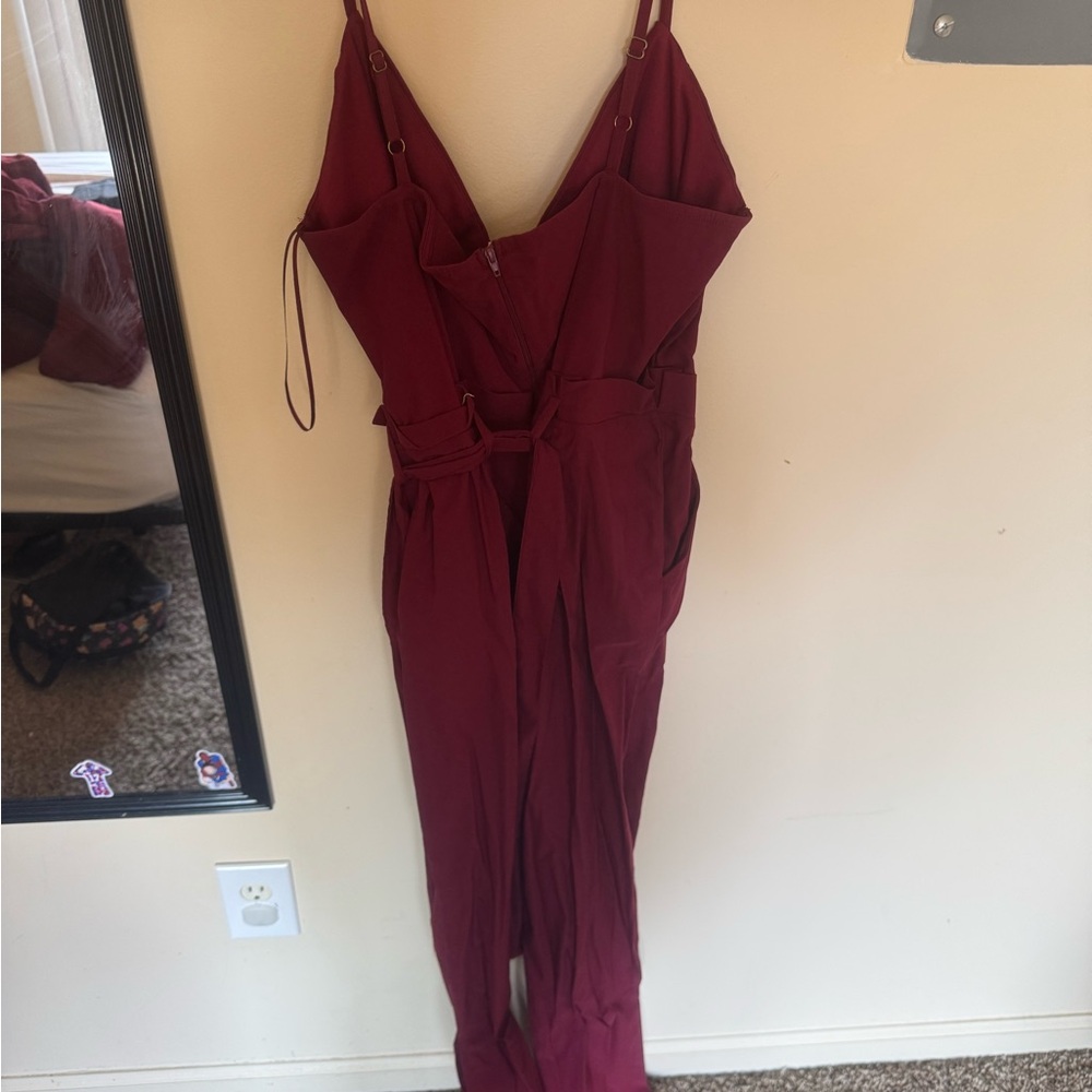 Windsor Burgundy Sleeveless Jumpsuit